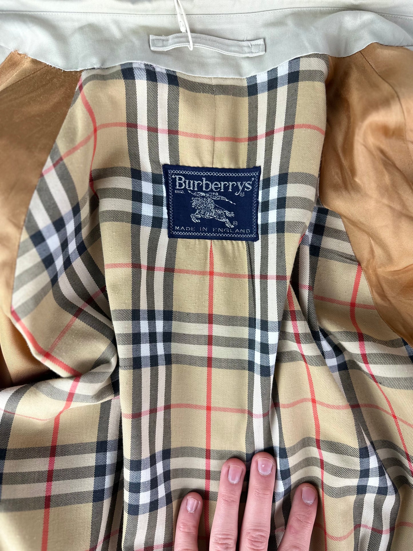 Vintage Burberry Car Coat Creme Size 52 L