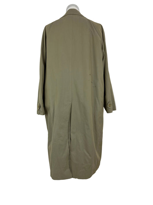 Vintage Burberry Car Coat Oliv Size 16 XL With Lining