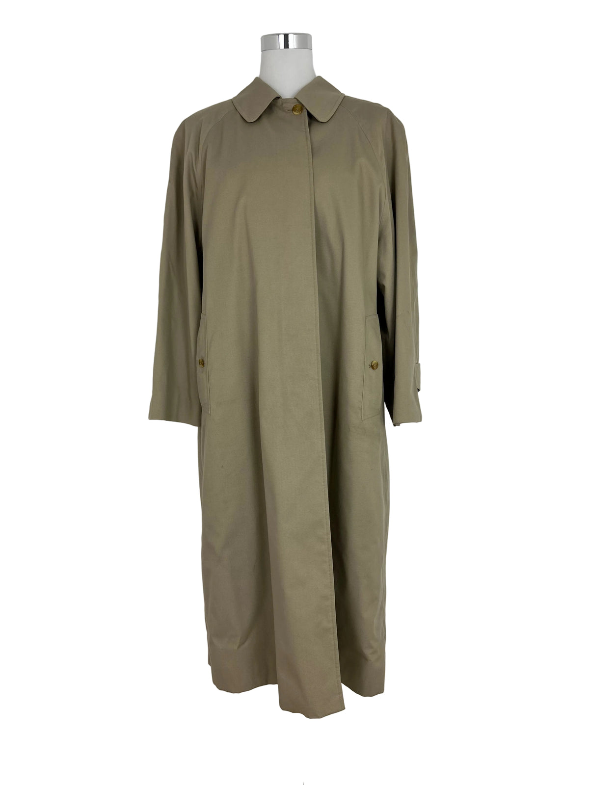 Vintage Burberry Car Coat Beige Size 16 XL With Lining