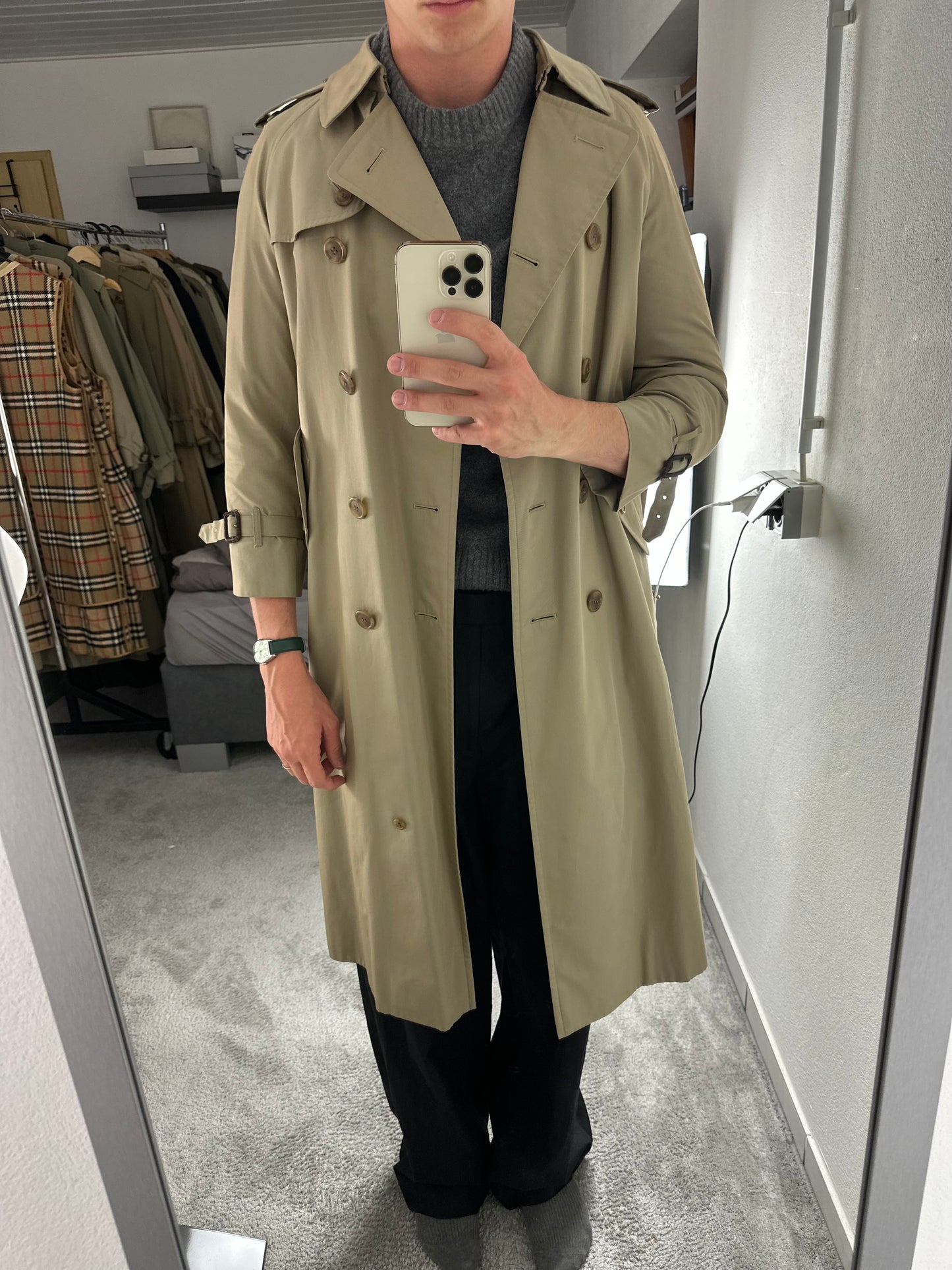 Vintage Burberry Trench Coat Size 10 S With Lining