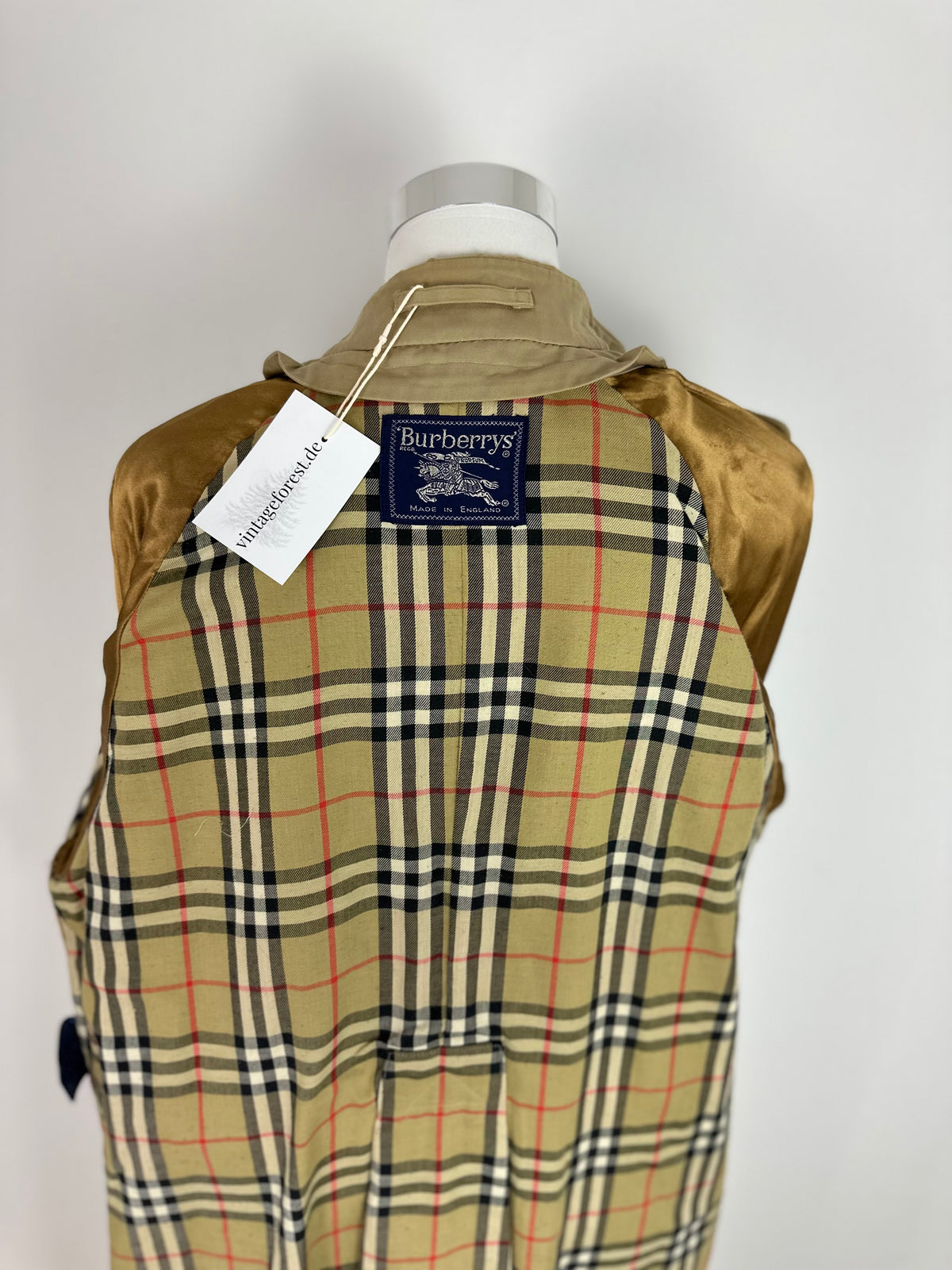 Vintage Burberry Trench Coat Beige Size 12 M