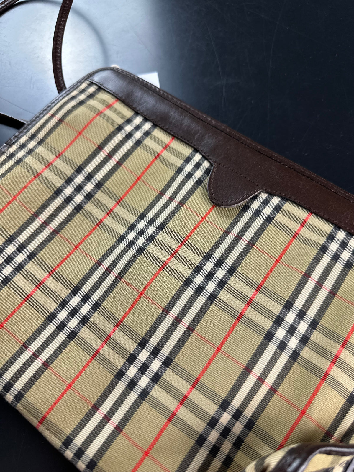 Vintage Burberry Haymarket Nova Check Shoulder Bag Clutch