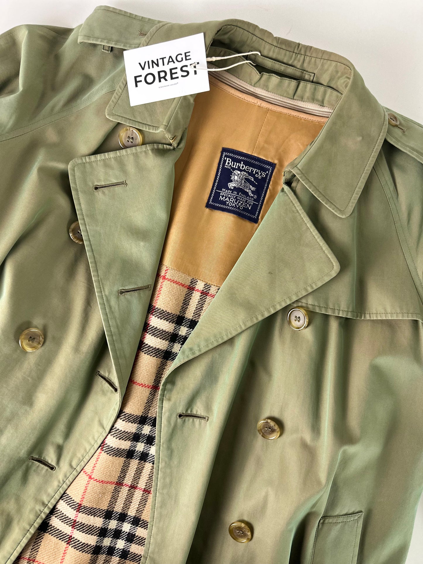 Vintage Burberry Trench Coat Size 12 M With Lining