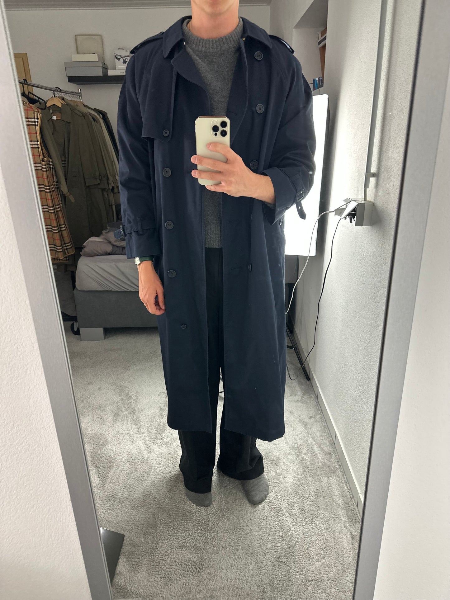 Vintage Burberry Trench Coat Size 16 XL