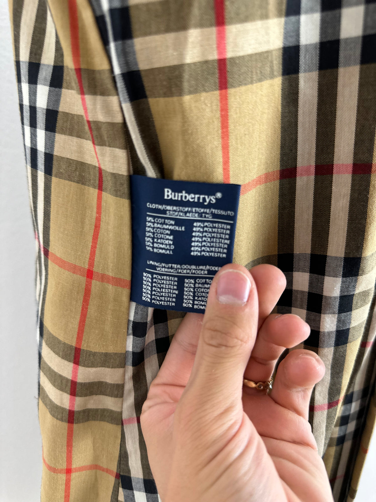 Vintage Burberry Trench Coat Beige Size 8 XS