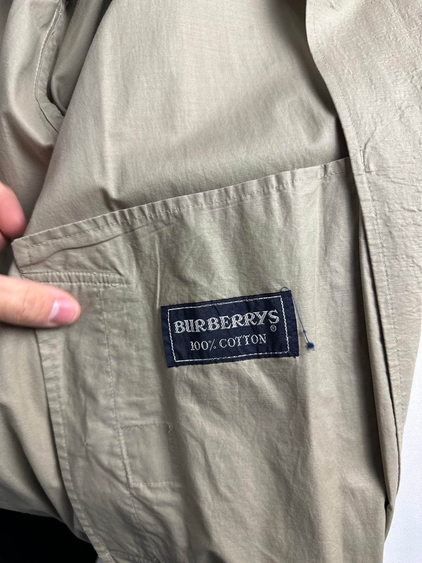 Vintage Burberry Car Coat Beige Size 56 XL