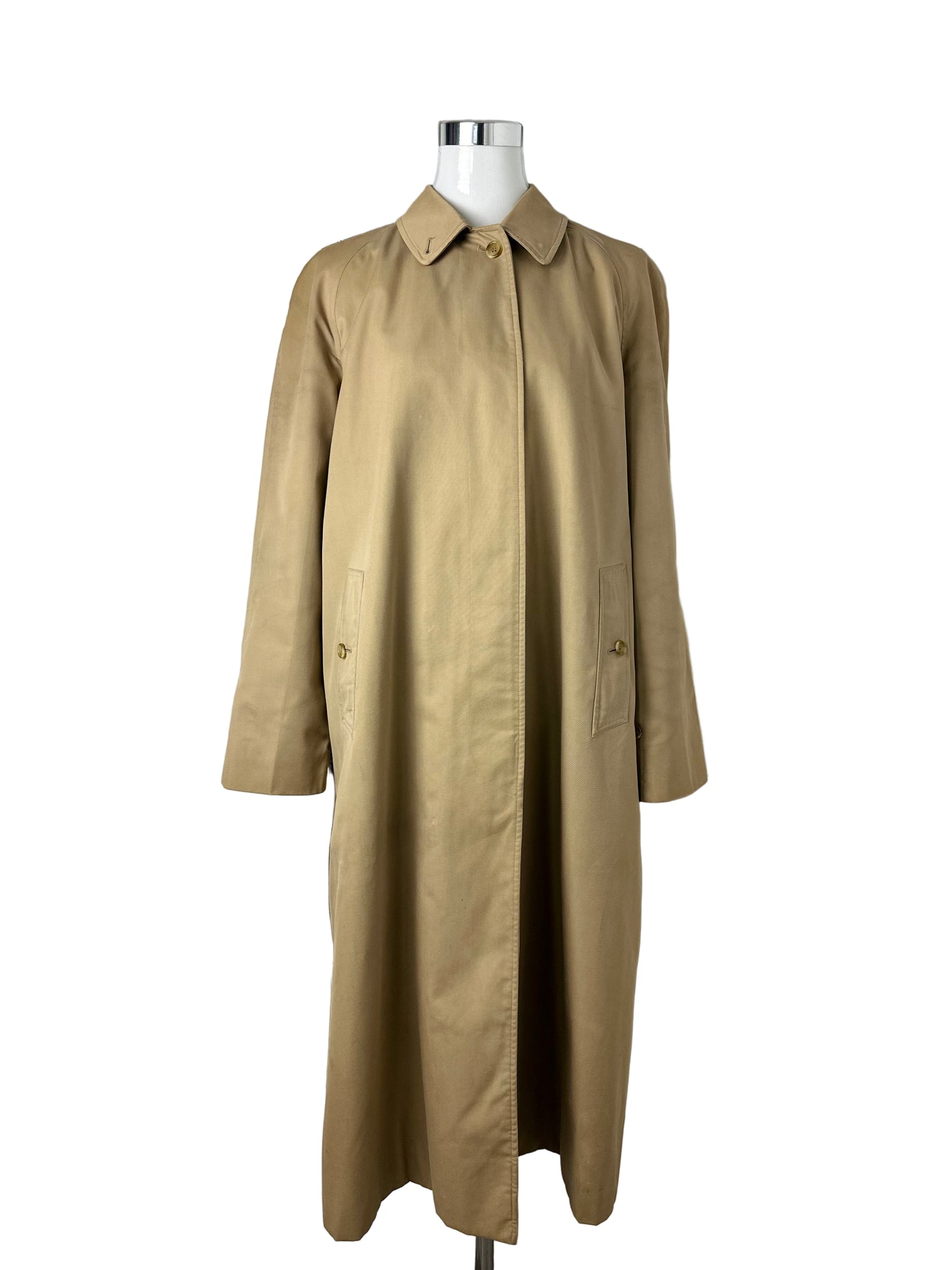 Vintage Burberry Car Coat Beige Size 14 L