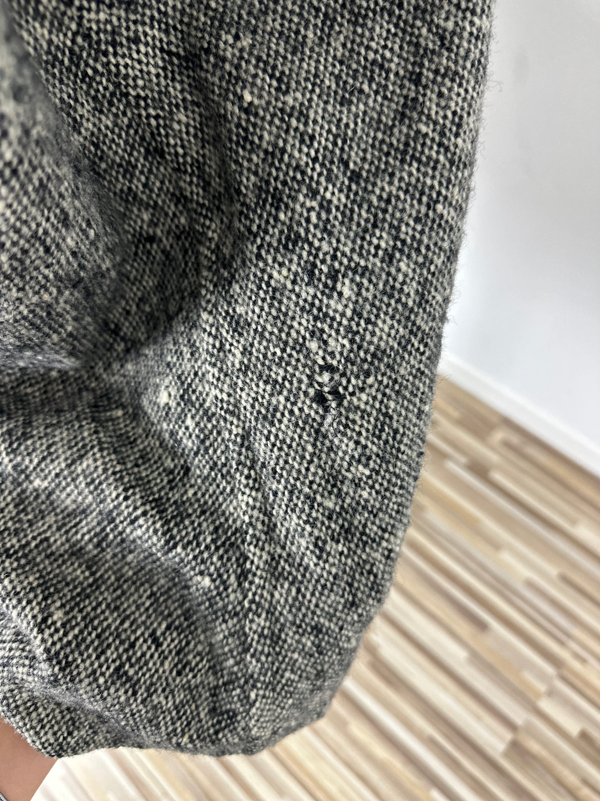 Vintage Burberry Tweed Coat Grey Size 12 M