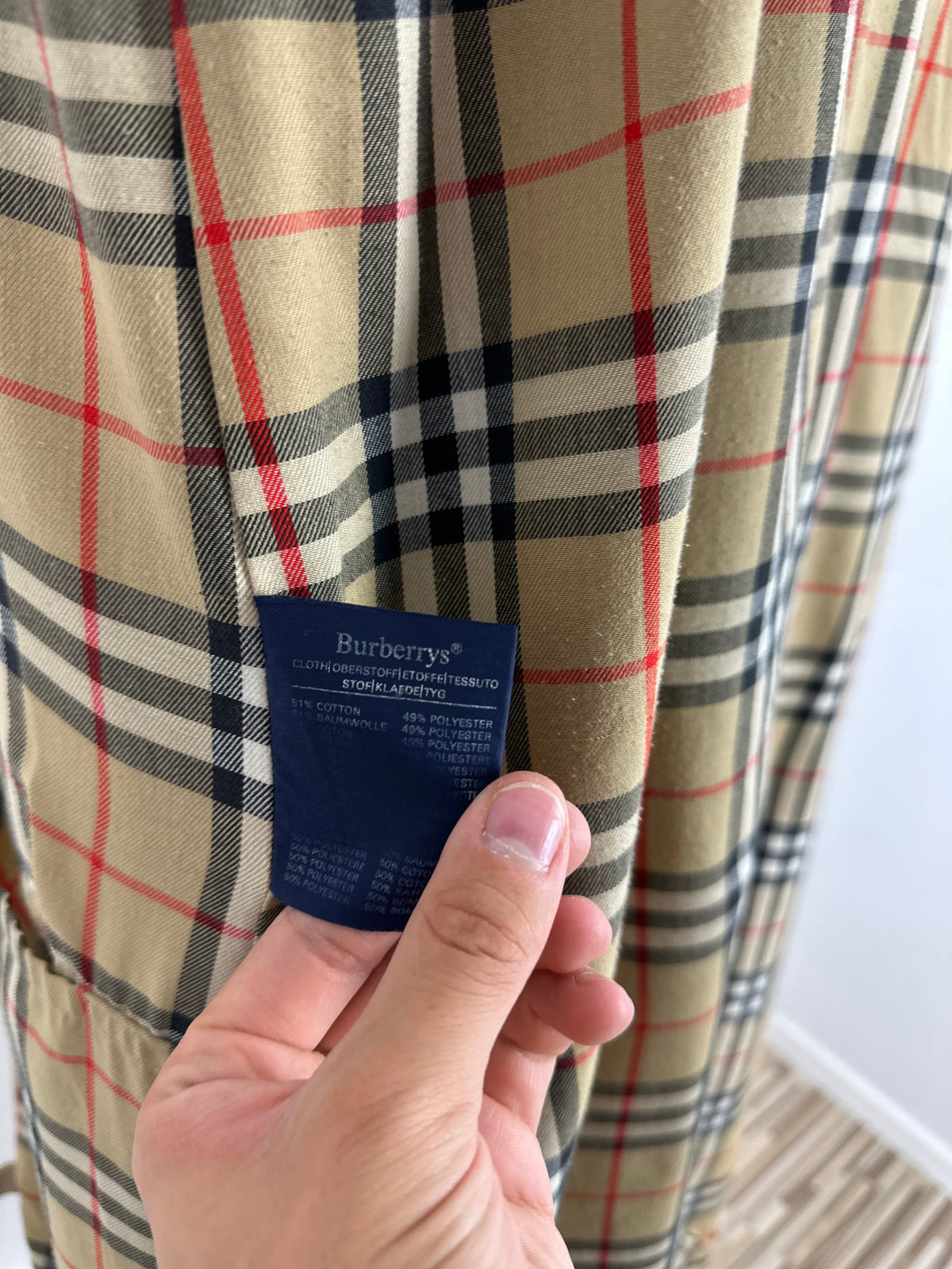 Vintage Burberry Car Coat Beige Size 12 M