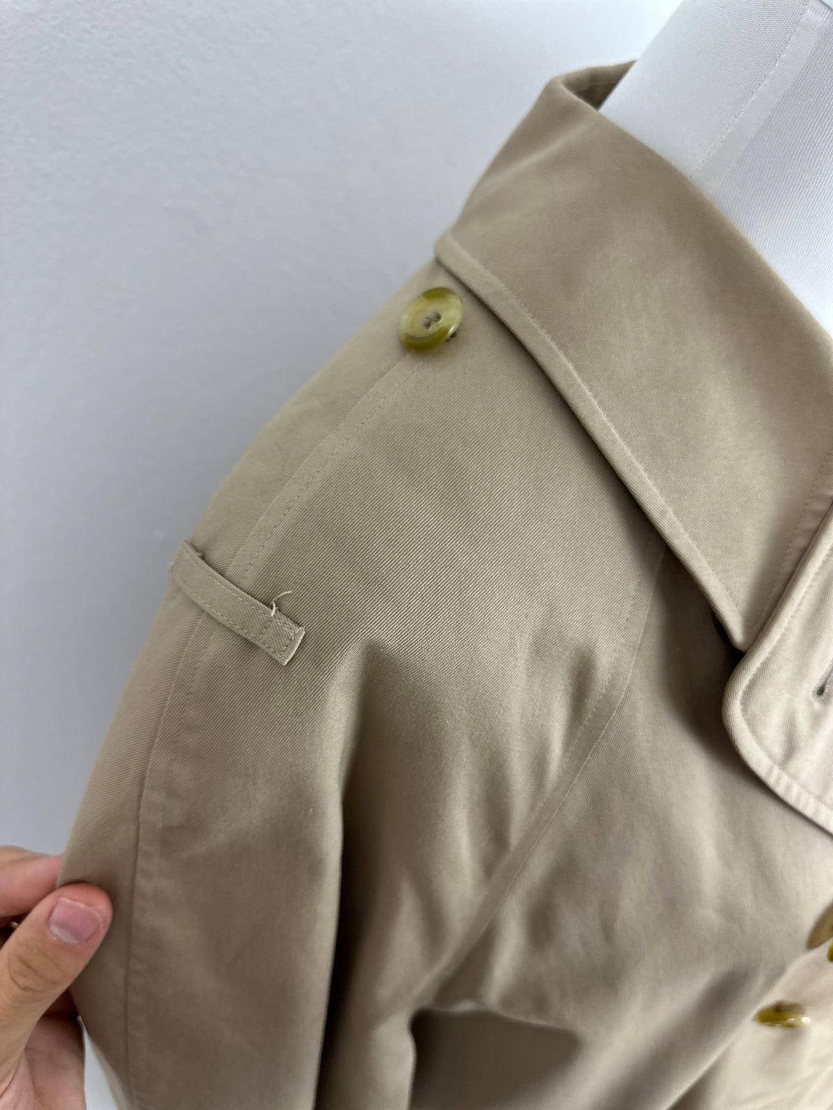 Vintage Burberry Trench Coat Beige Size 16 XL With Lining