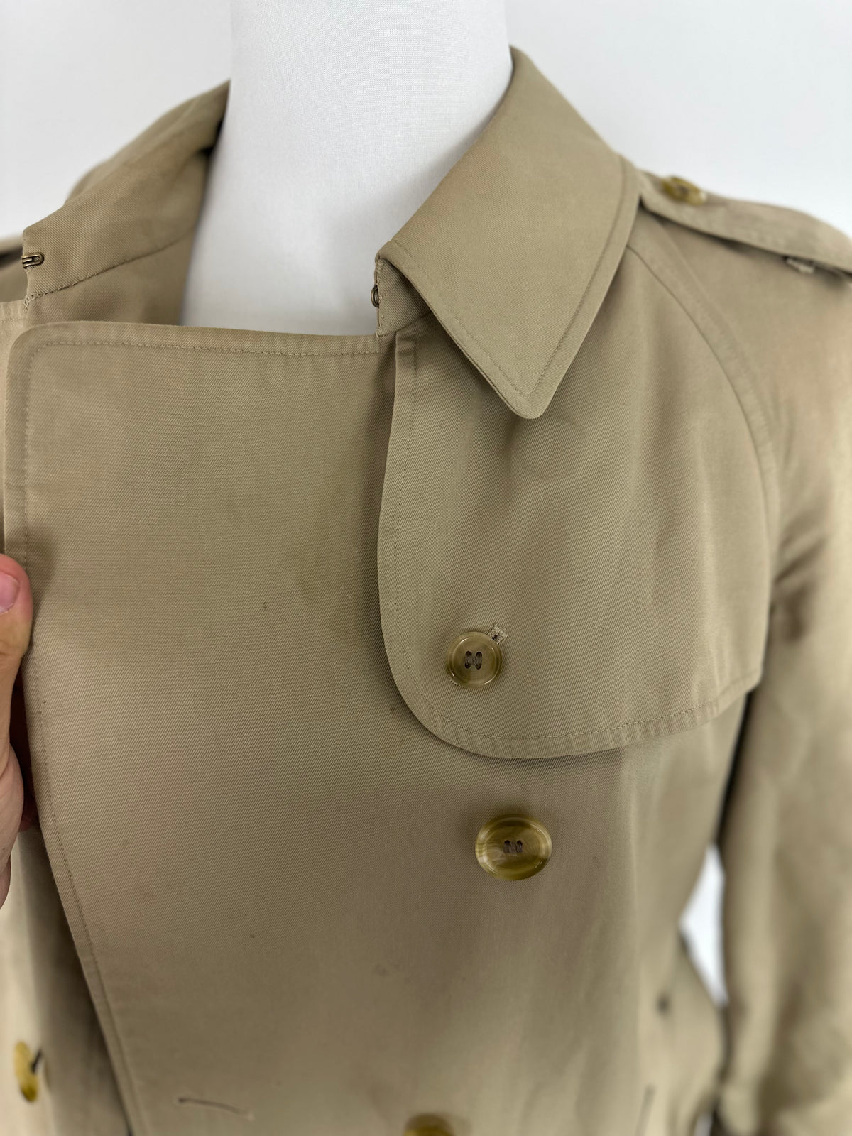 Vintage Burberry Trench Coat Beige Size 10 S