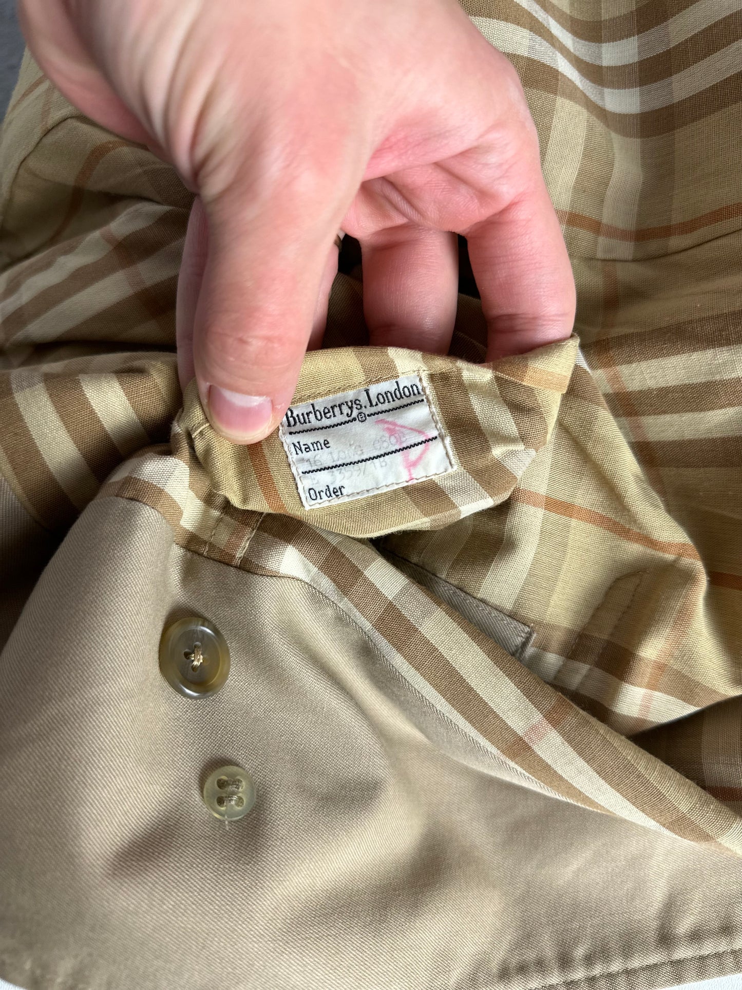 Vintage Burberry Car Coat Beige Size 14 L