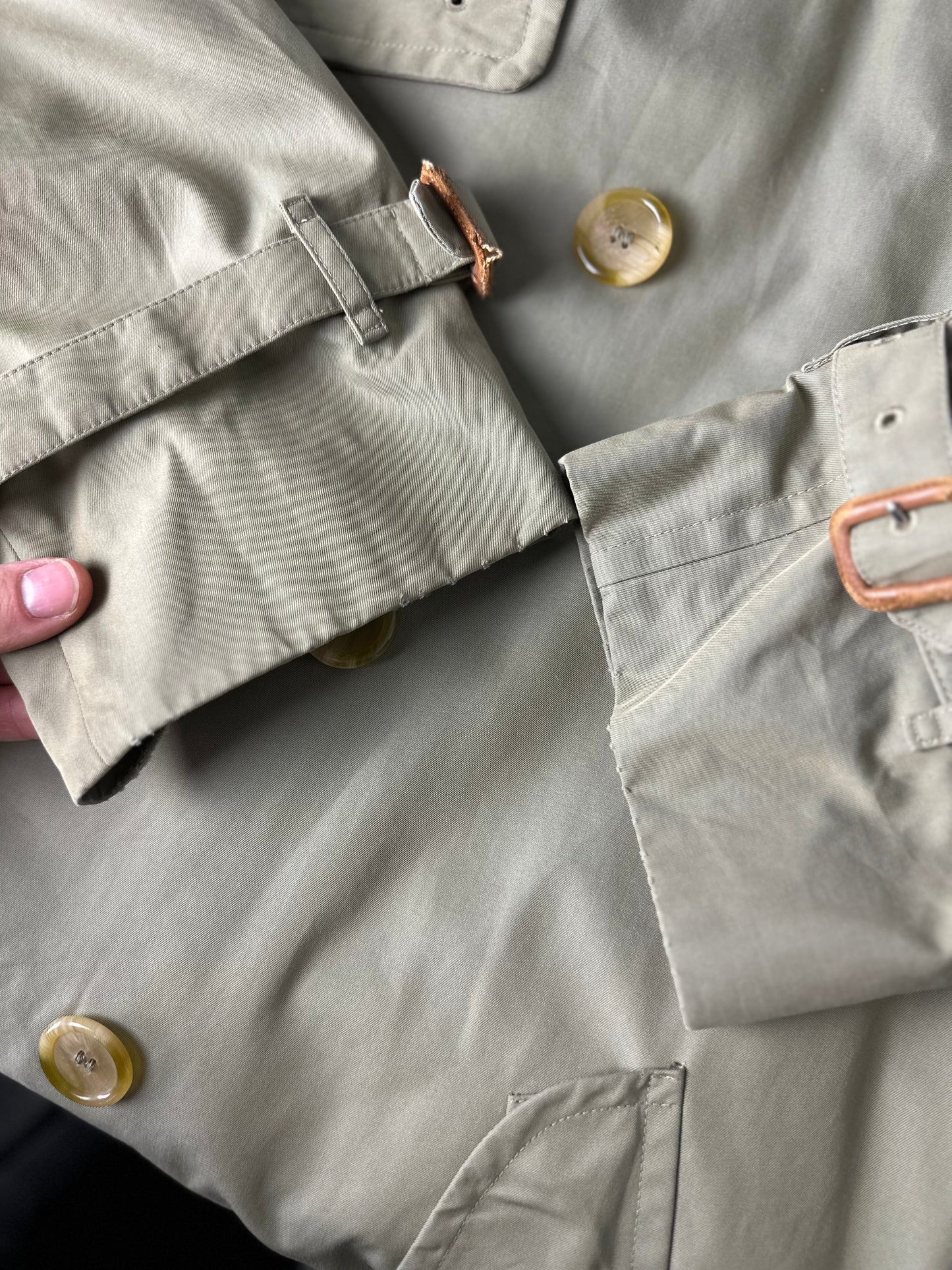 Vintage Burberry Trench Coat Oliv Size 52 L