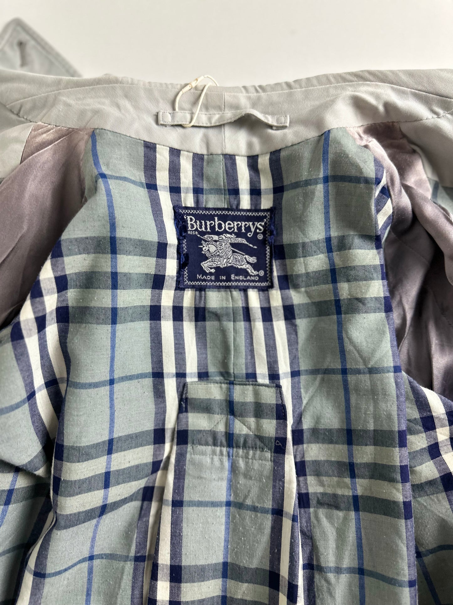 Vintage Burberry Car Coat Grey Size 14 L