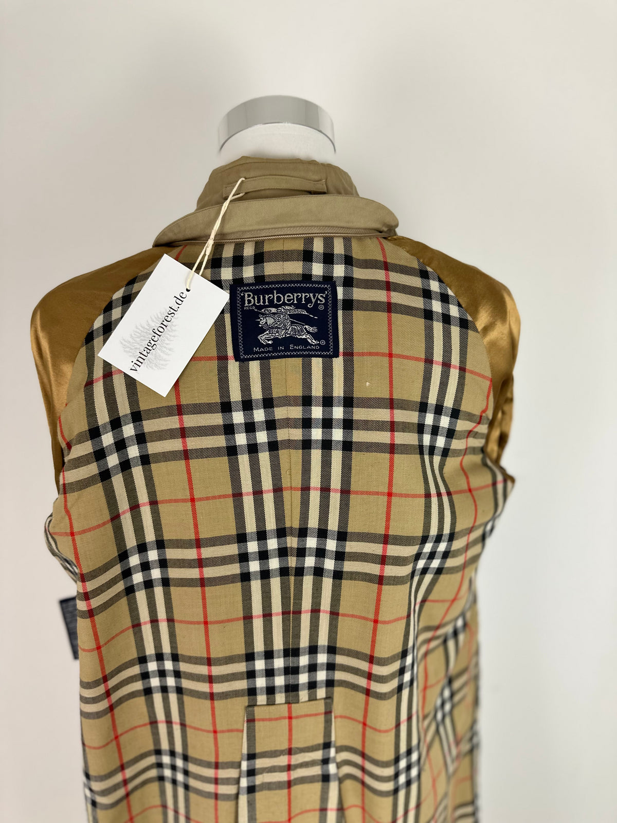Vintage Burberry Trench Coat Beige Size 10 S