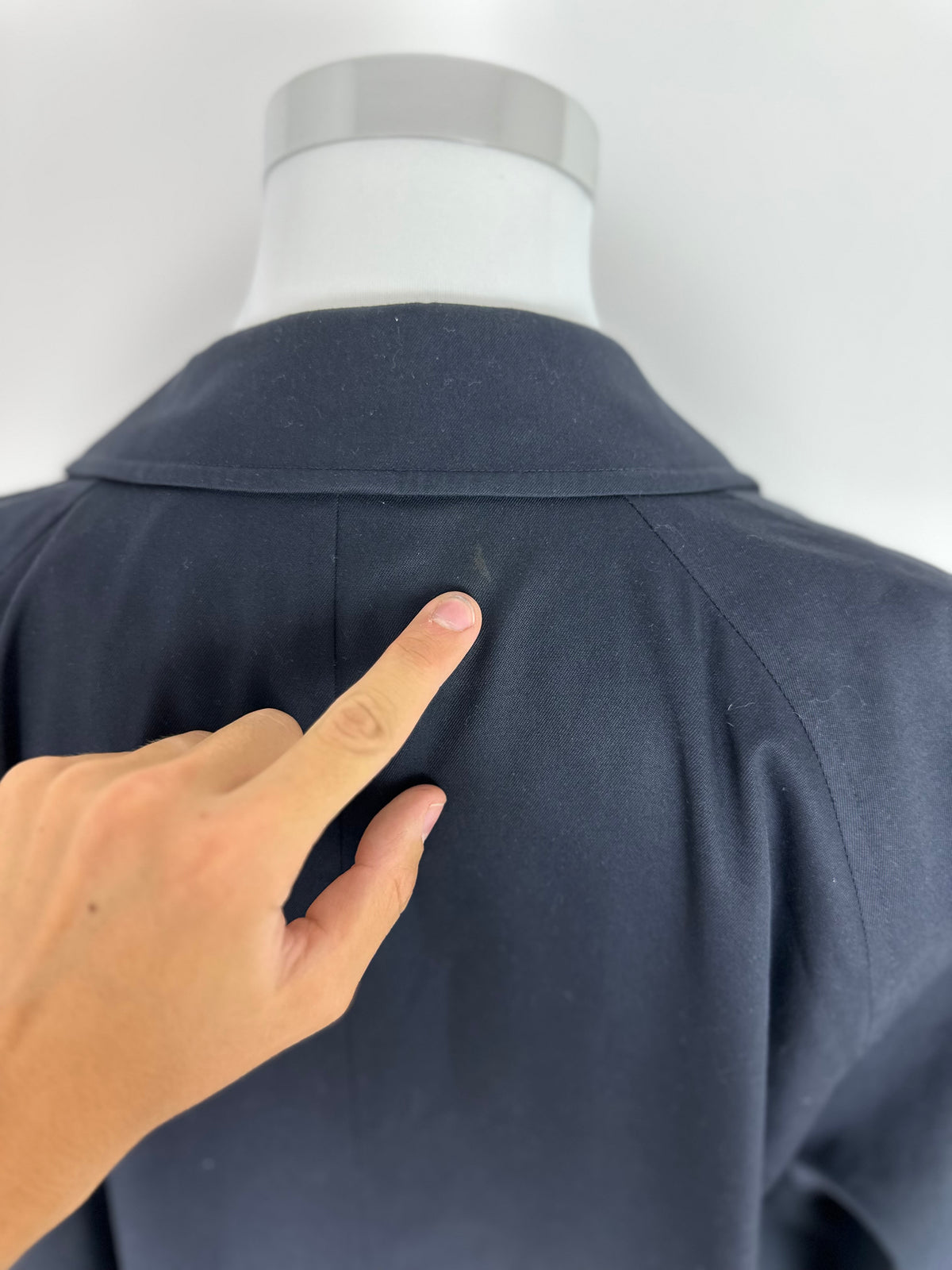 Vintage Burberry Car Coat Navy Size 60 XXXL