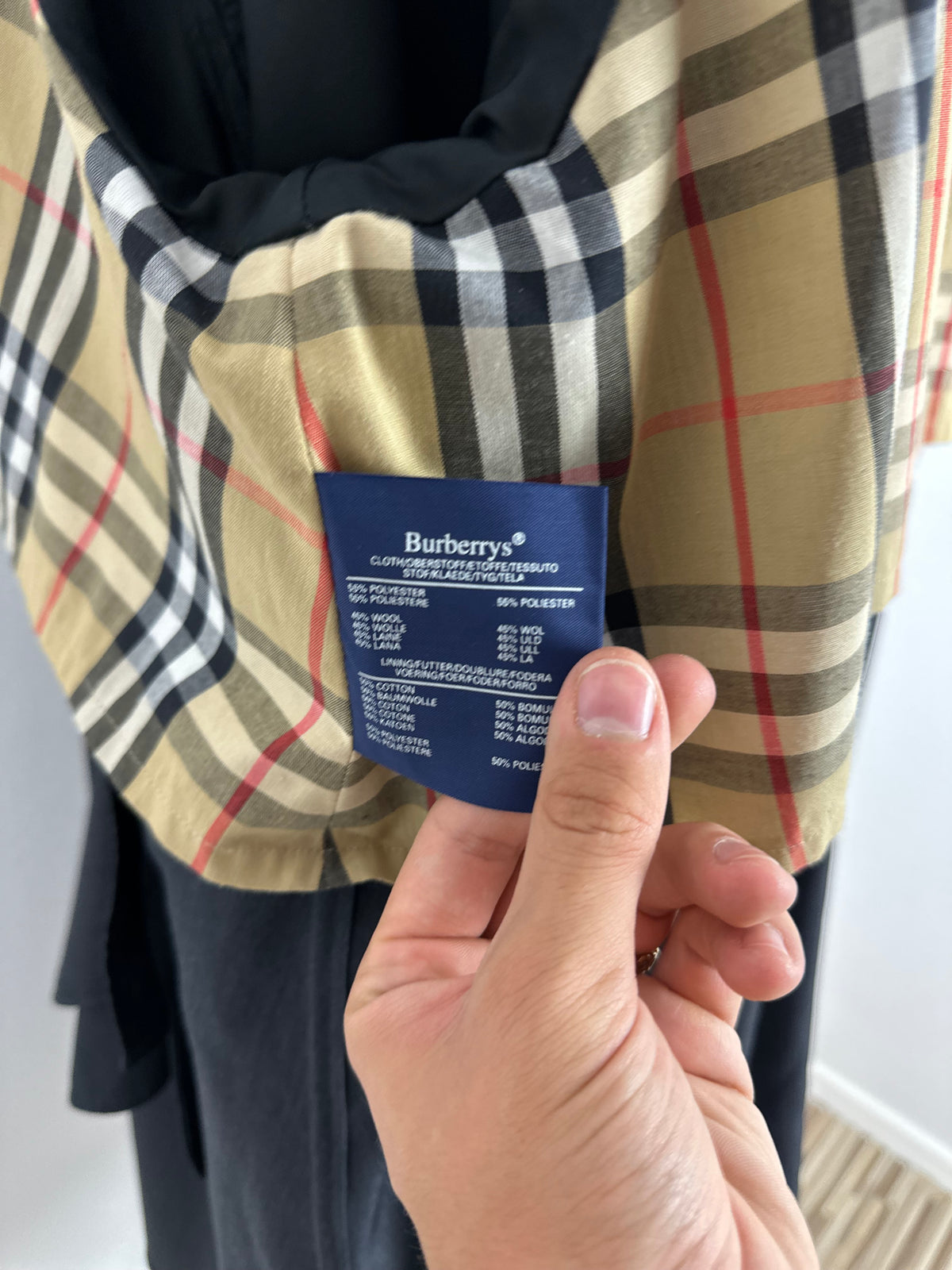 Vintage Burberry Car Coat Black Size 14 L