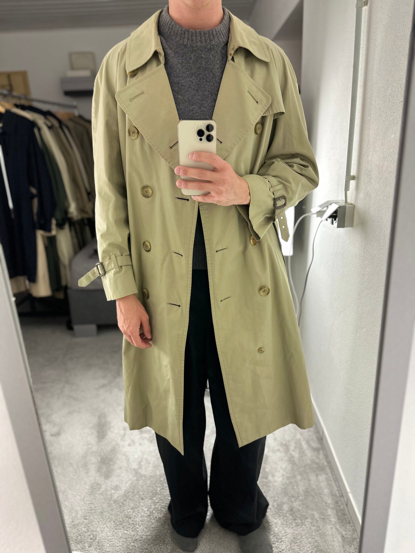 Vintage Burberry Trench Coat Size 48 M