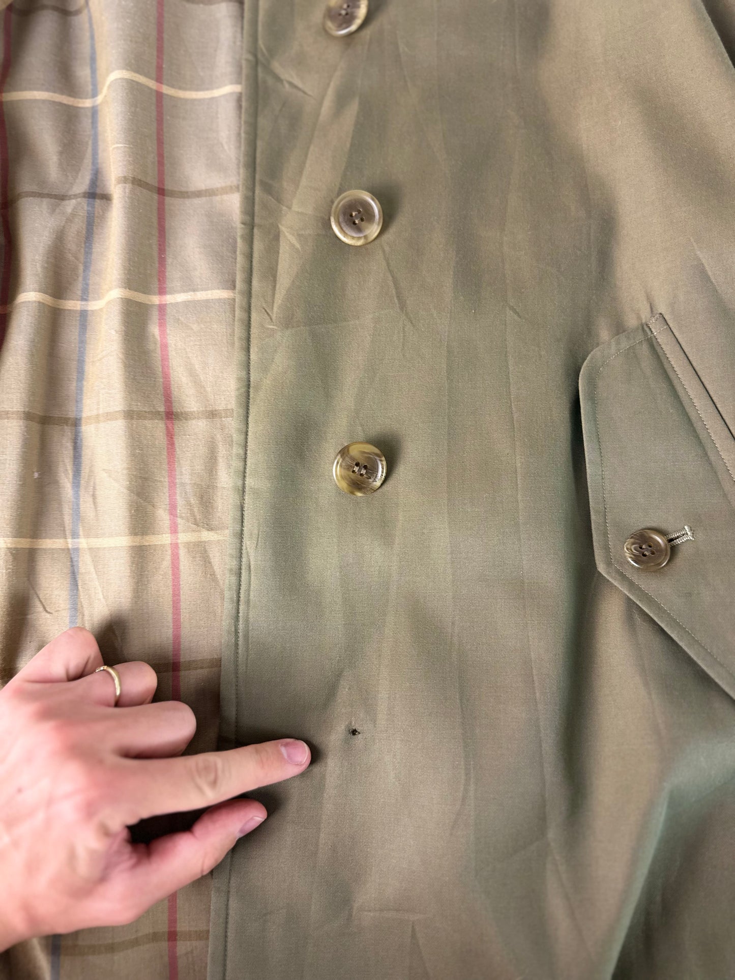 Vintage Burberry Trench Coat Size 8 XS