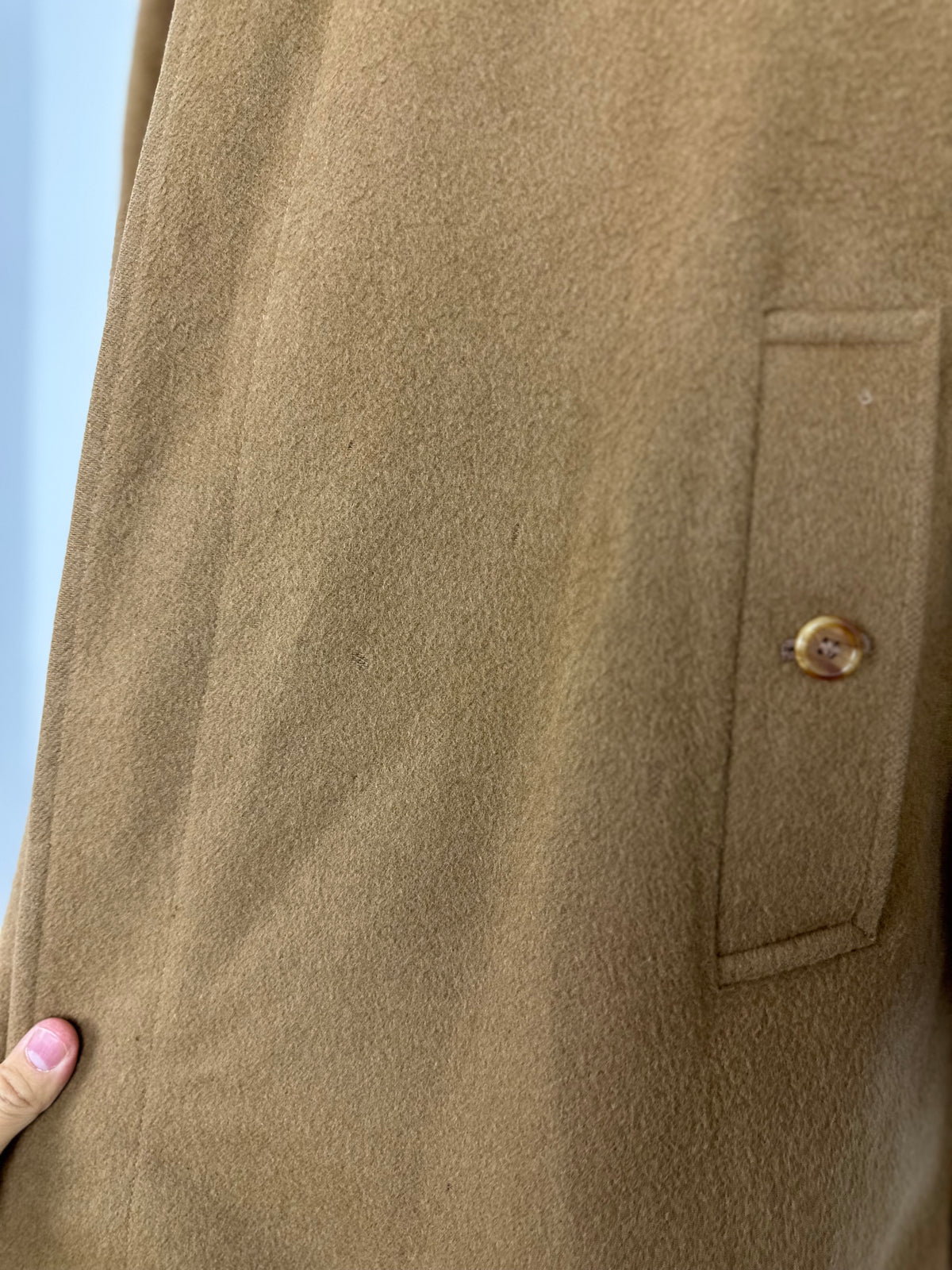 Vintage Burberry Wool Coat Brown Size 60 XXXL