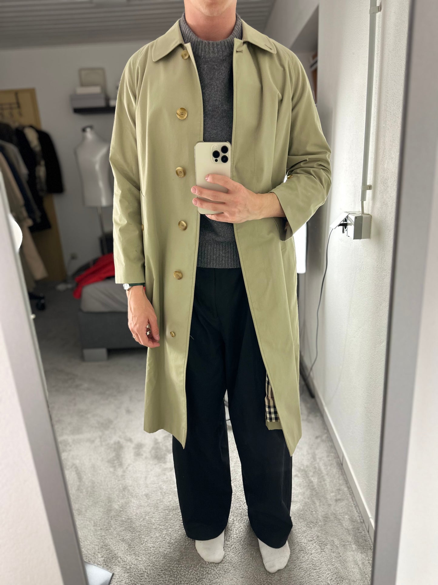 Vintage Burberry Car Coat Size 12 M