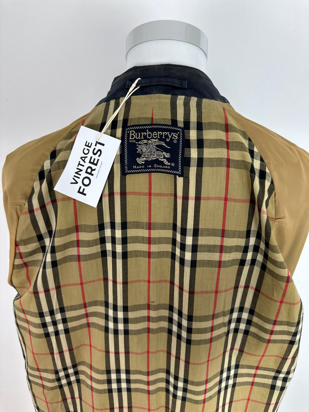 Vintage Burberry Car Coat Navy Size 52 L