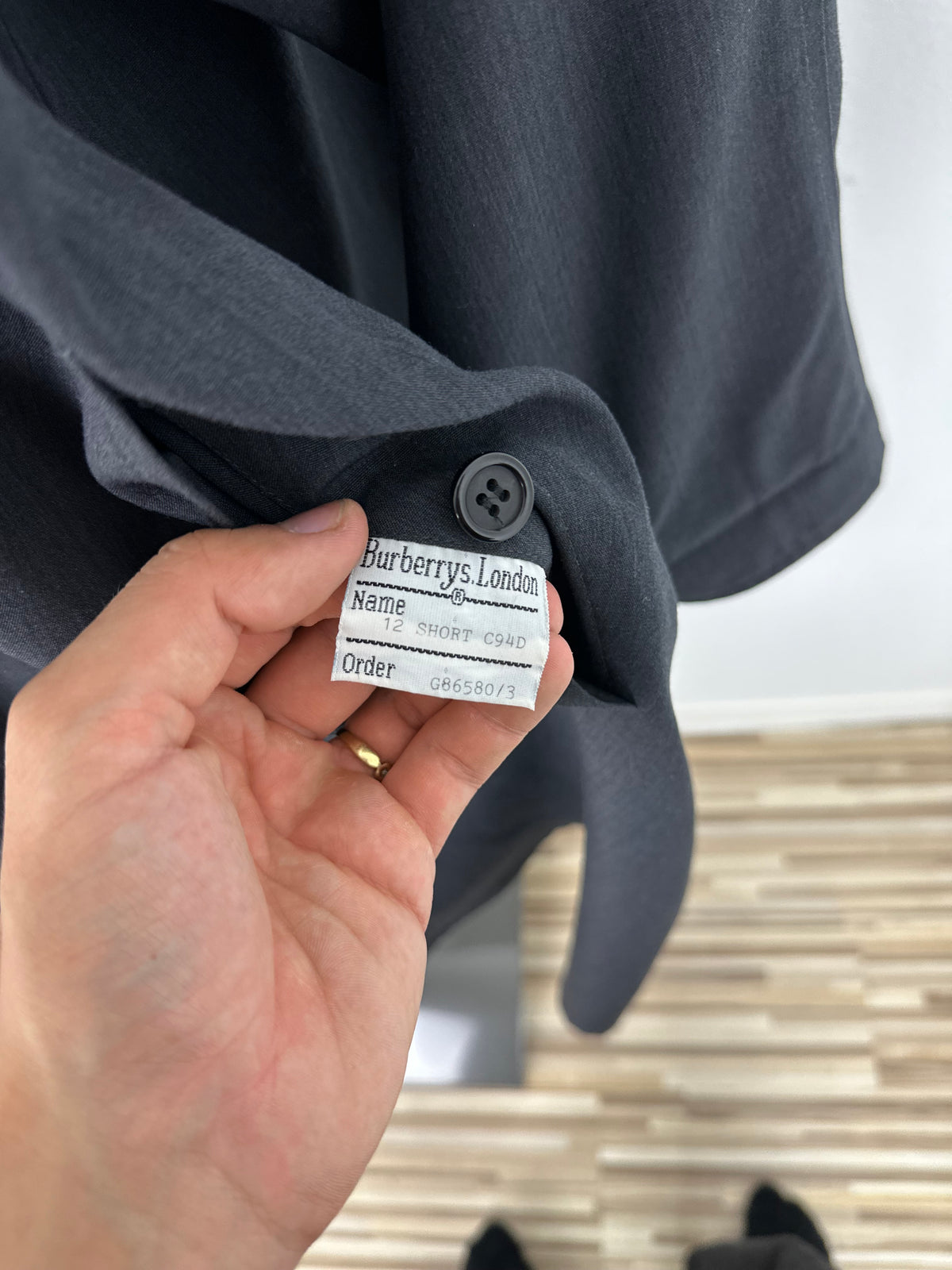 Vintage Burberry Car Coat Black Size 14 L