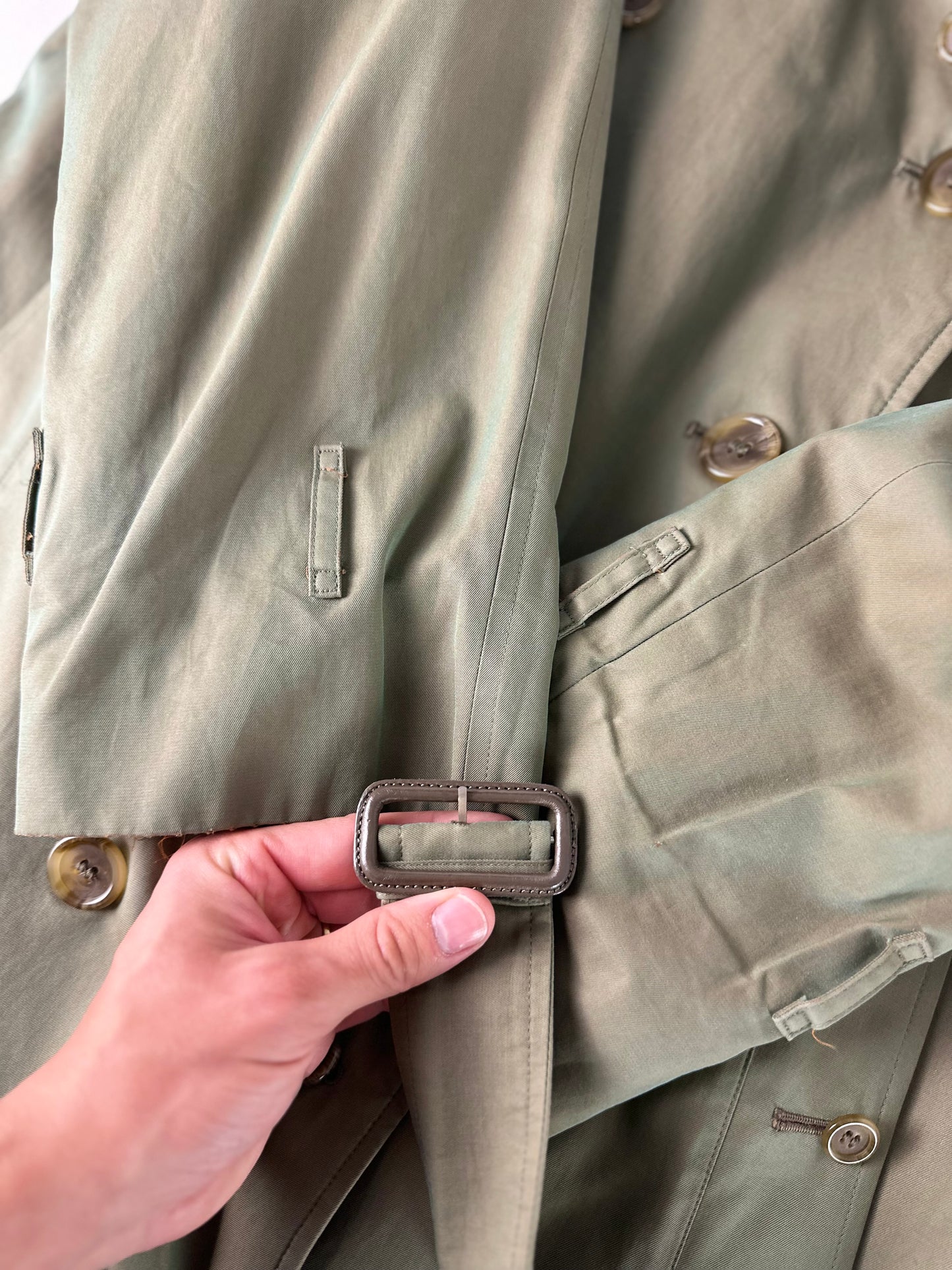 Vintage Burberry Trench Coat Size 12 M With Lining