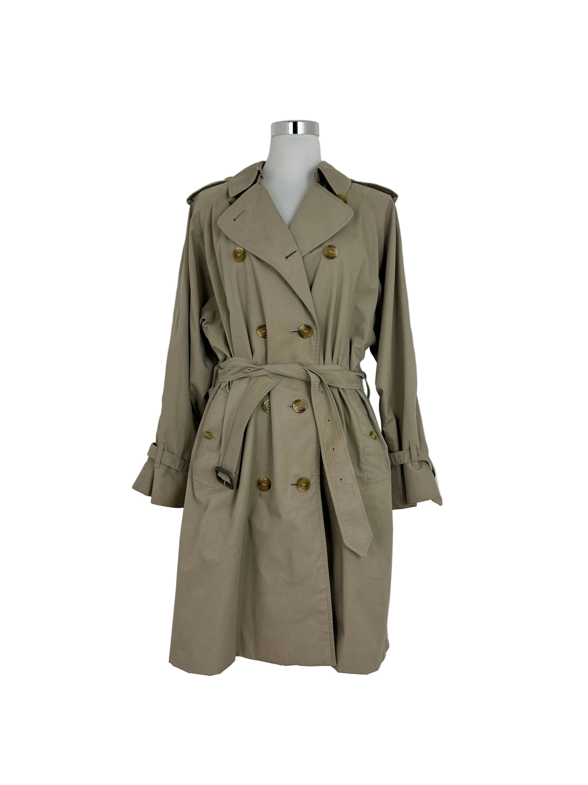Vintage Burberry Trench Coat Beige Size 16 XL