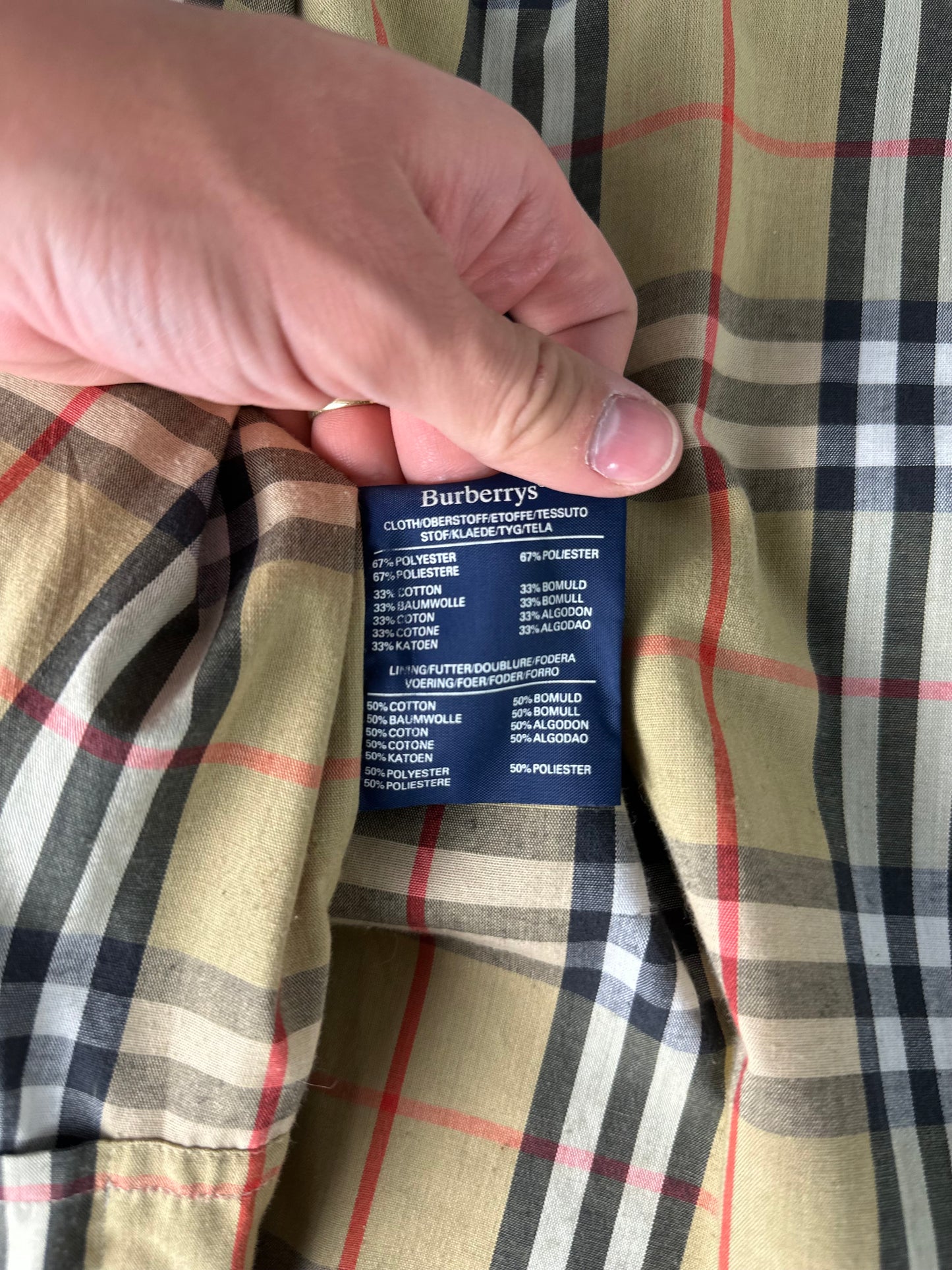 Vintage Burberry Trench Coat Size 58 XXL