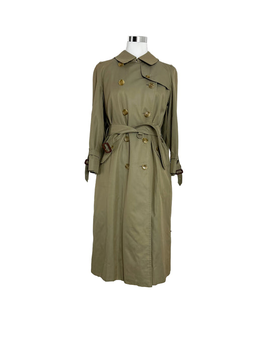 Vintage Burberry Trench Coat Size 10 S With Lining
