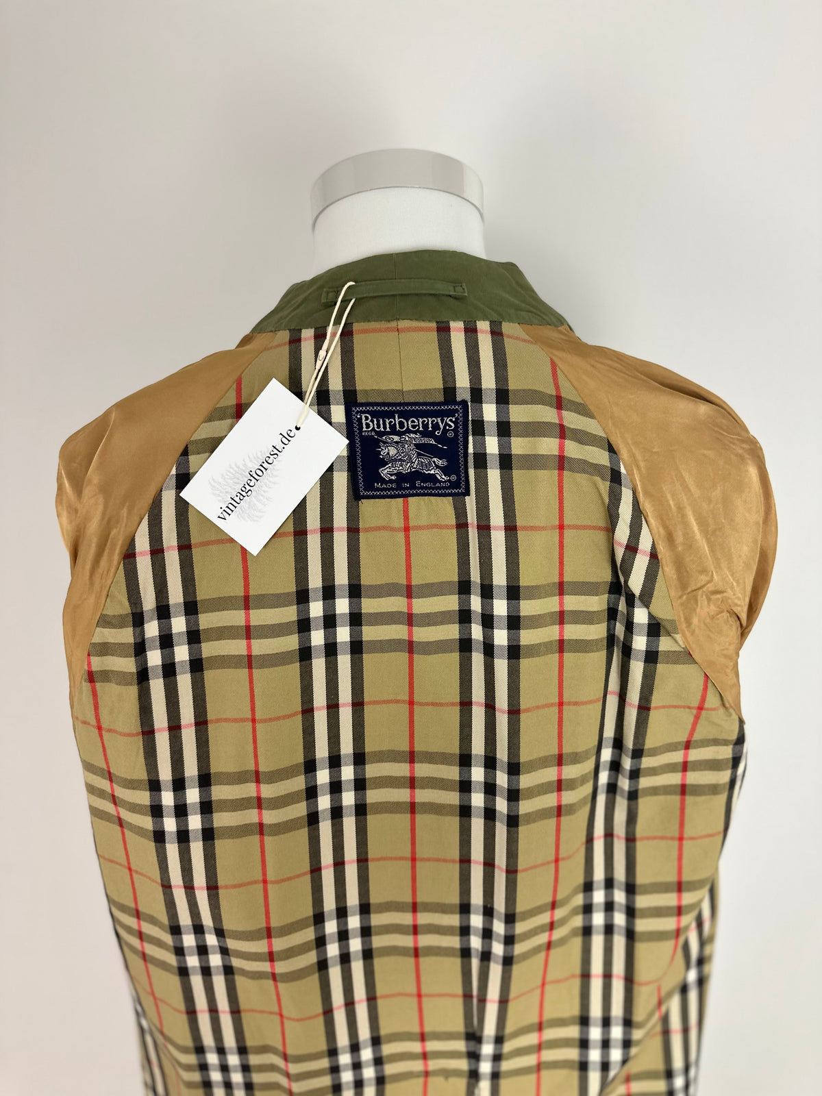 Vintage Burberry Car Coat Khaki Size 46 S