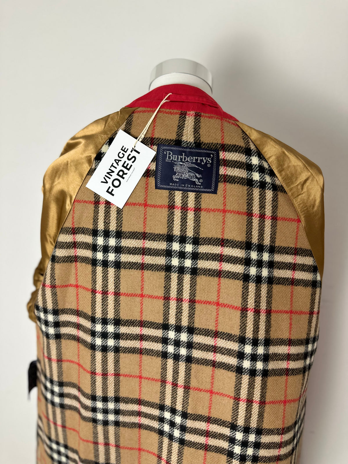Vintage Burberry Trench Coat Red Size 12 M