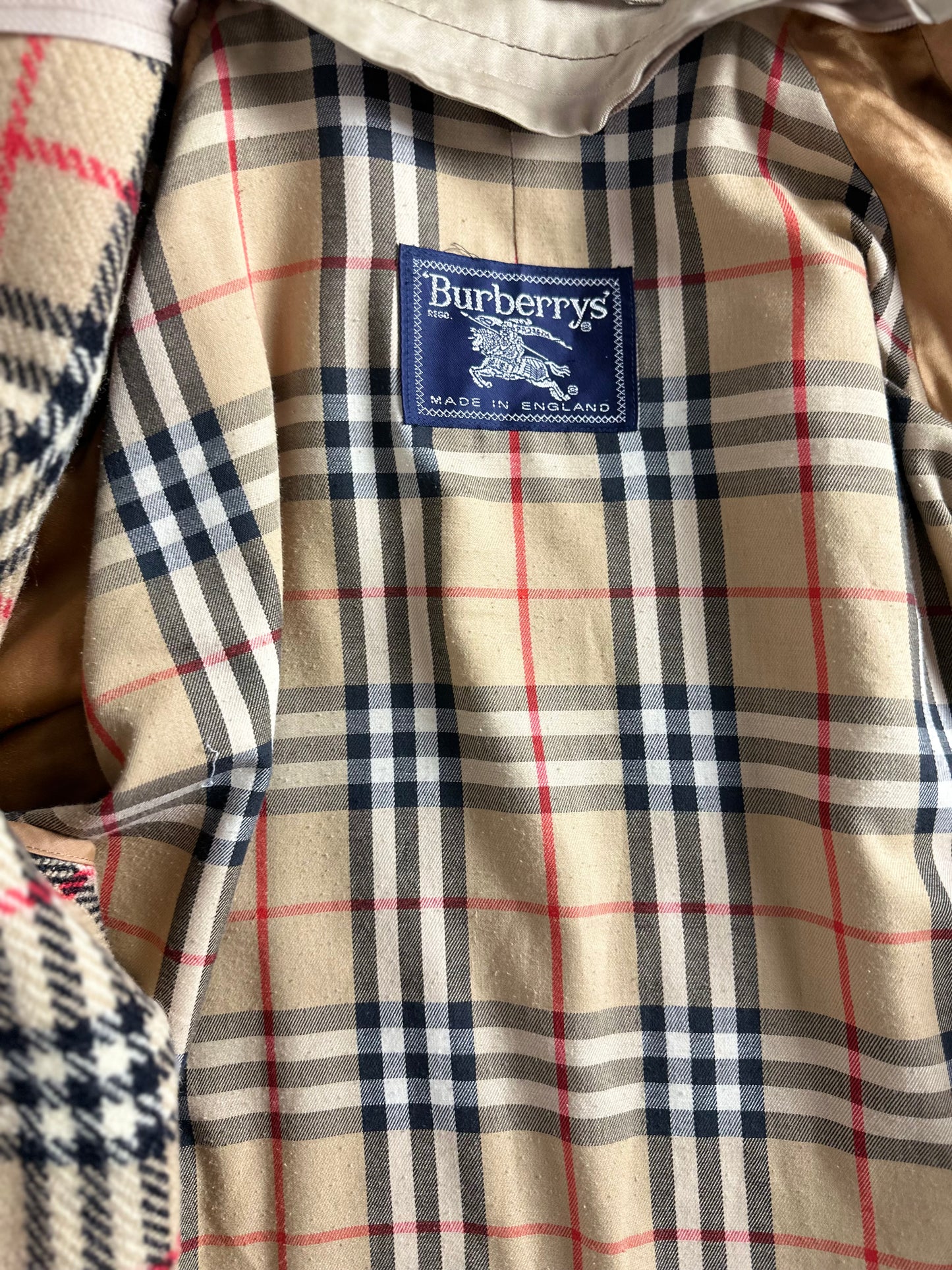 Vintage Burberry Car Coat Beige Size 50 L With Lining