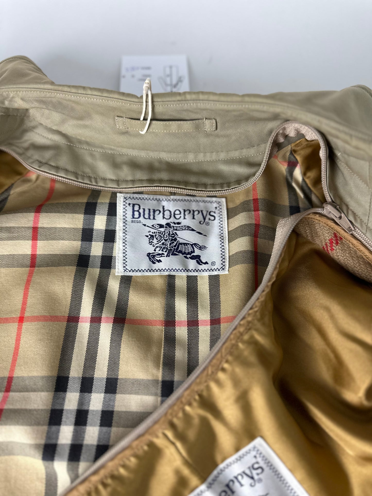 Vintage Burberry Trench Coat Size 10 S With Lining