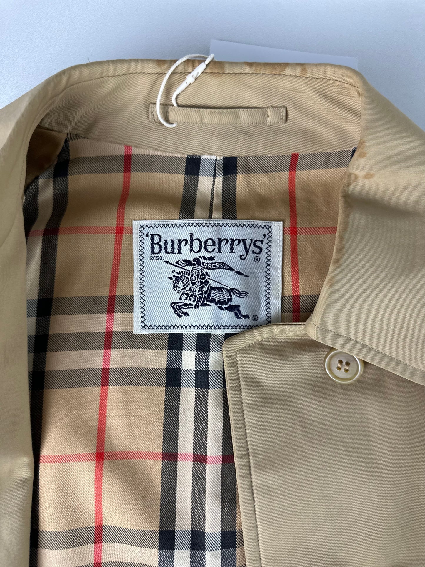 Vintage Burberry Car Coat Size 8 XS