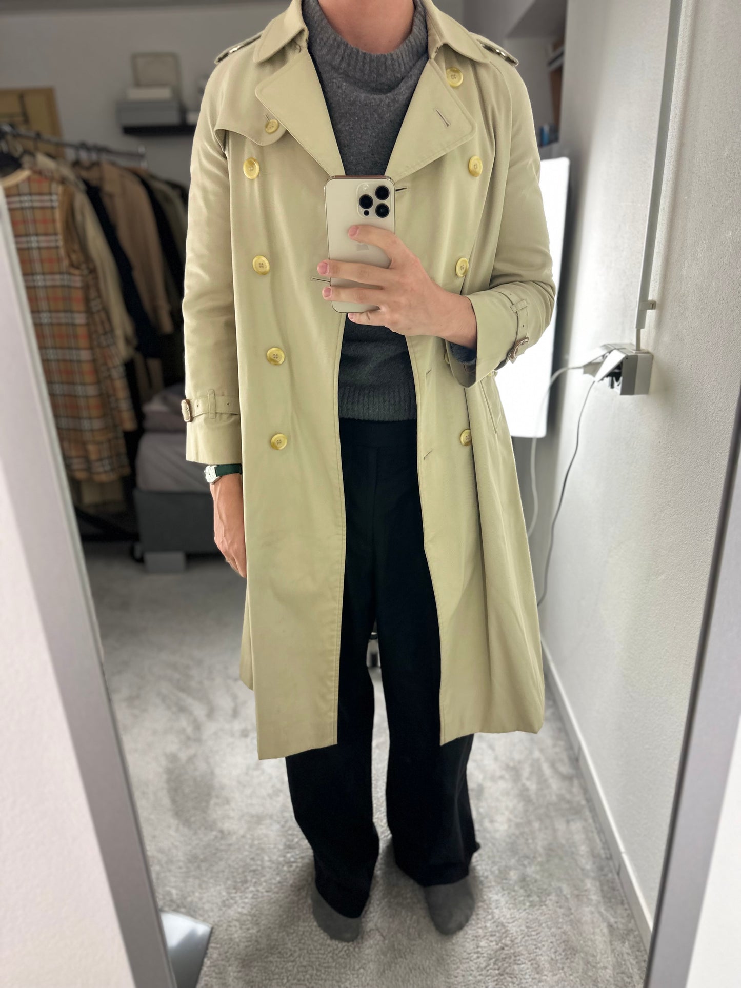 Vintage Burberry Trench Coat Size 10 S