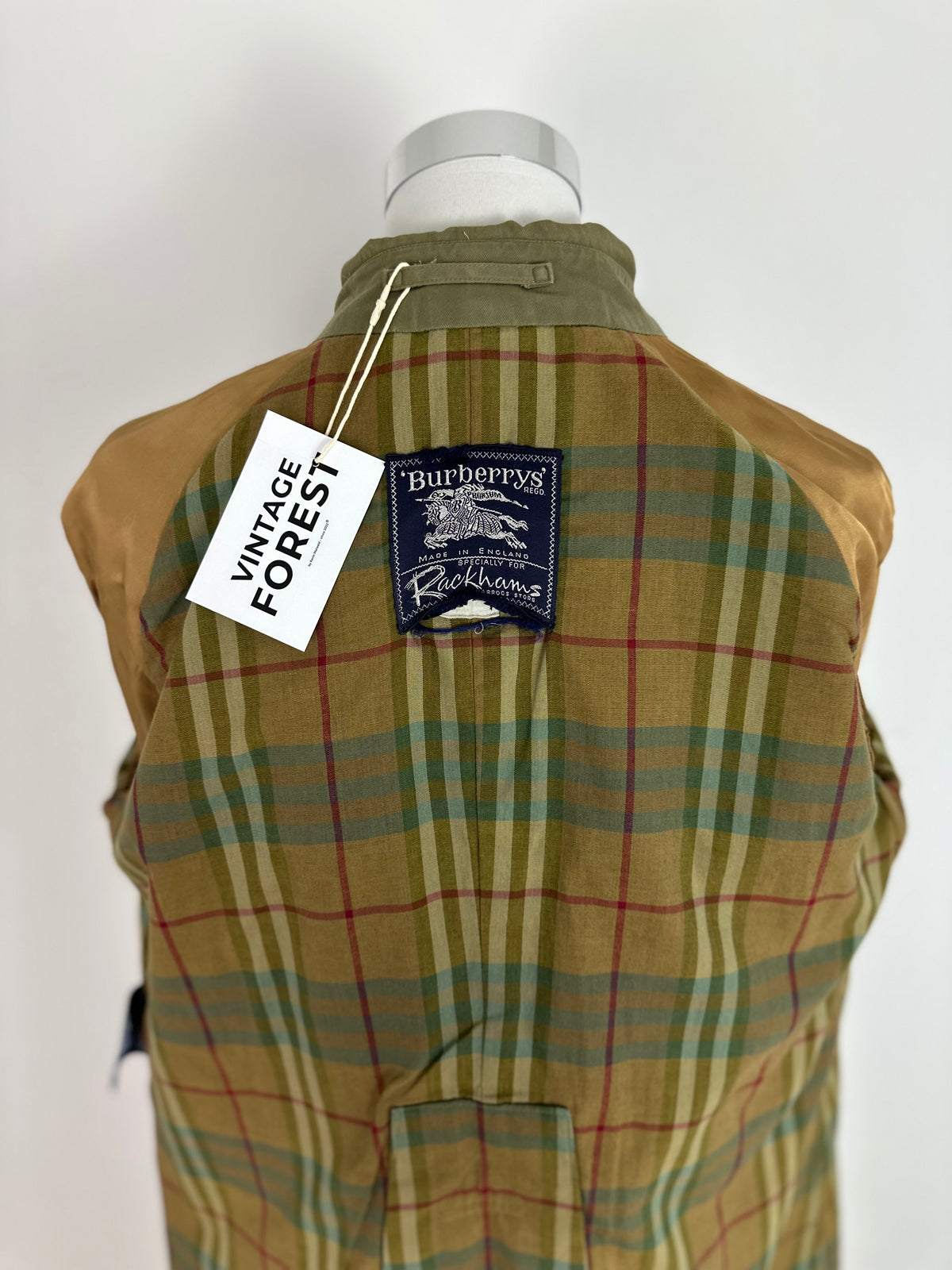 Vintage Burberry Trench Coat Khaki Size 10 S