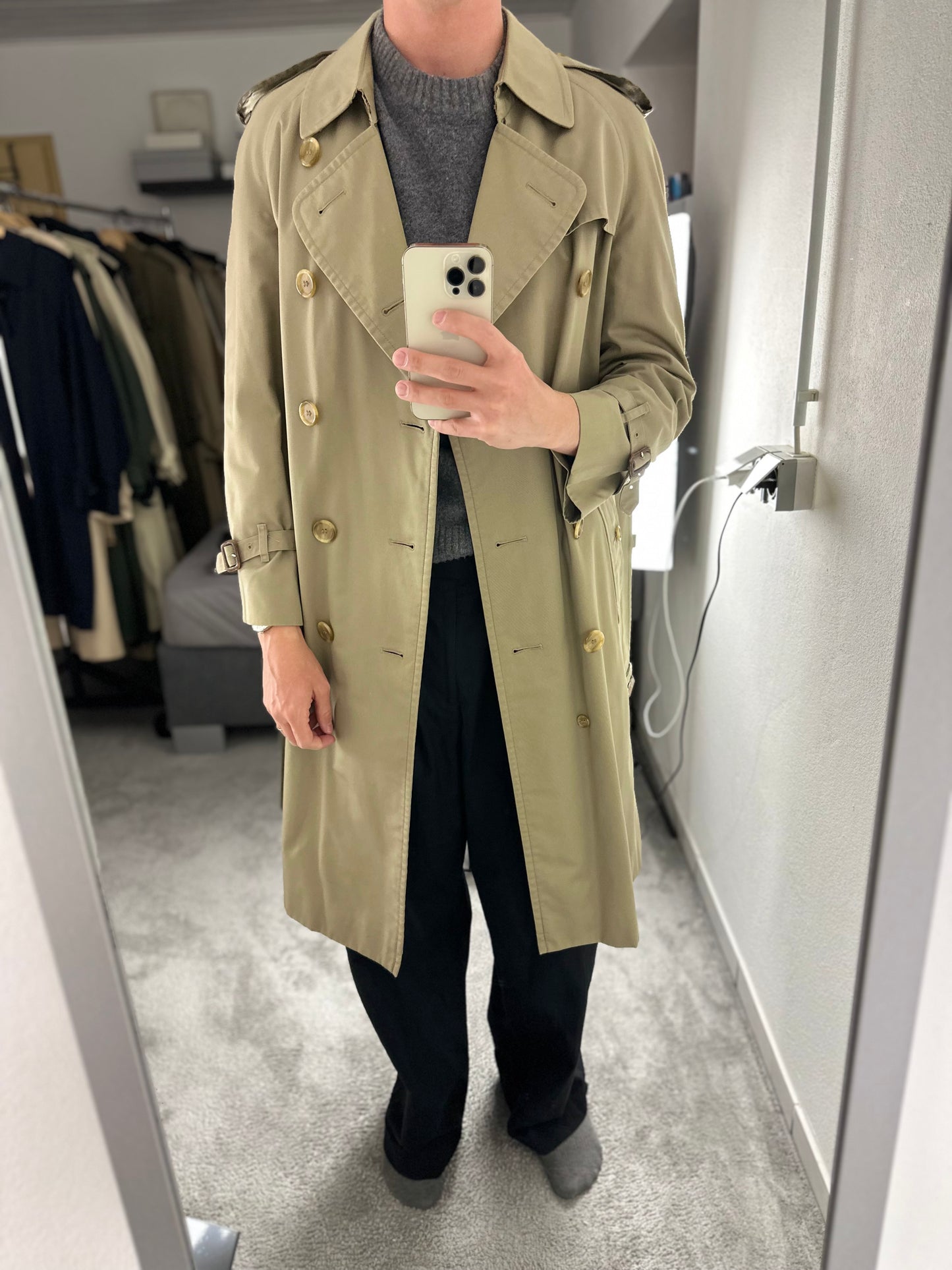 Vintage Burberry Trench Coat Size 46 S