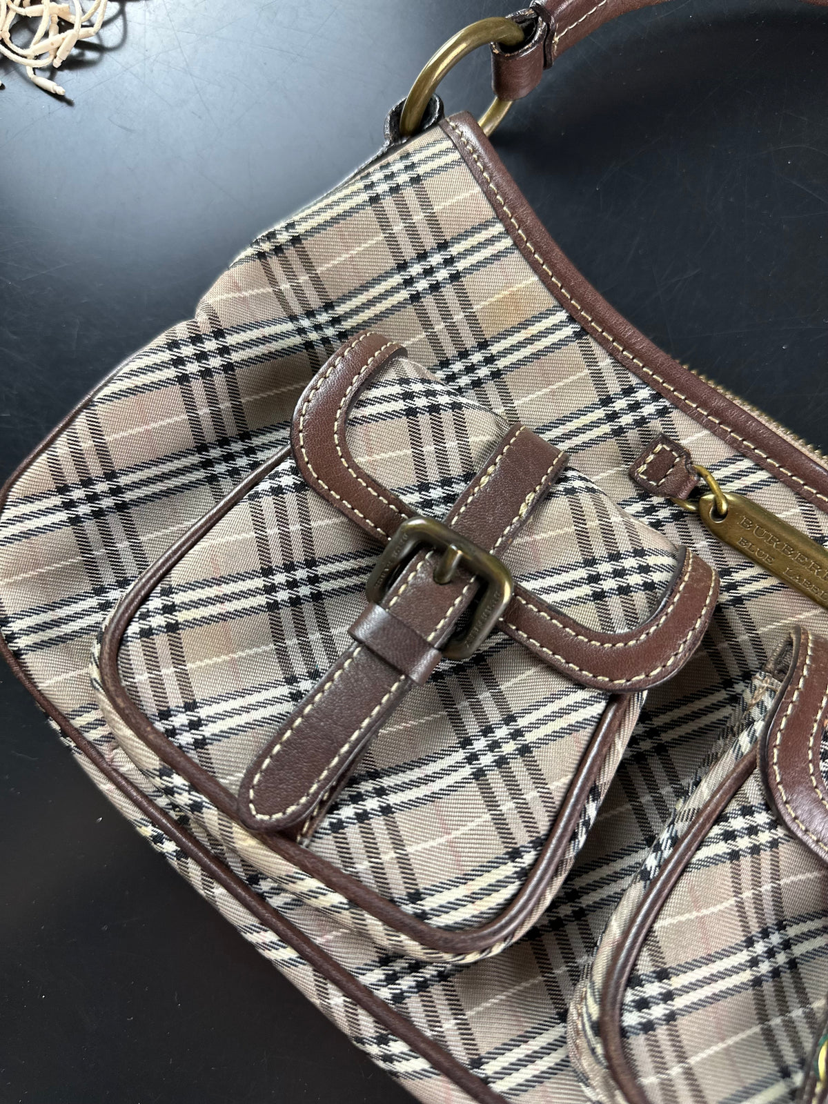 Vintage Burberry Blue Label Nova Check Shoulder Bag