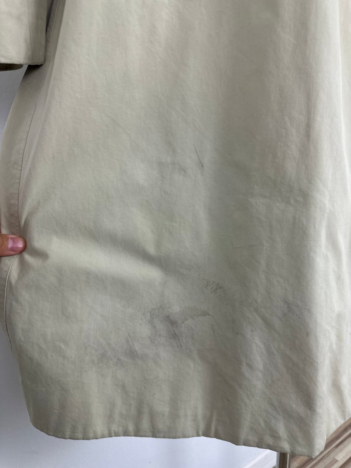 Vintage Burberry Car Coat Creme Size 58 XXL
