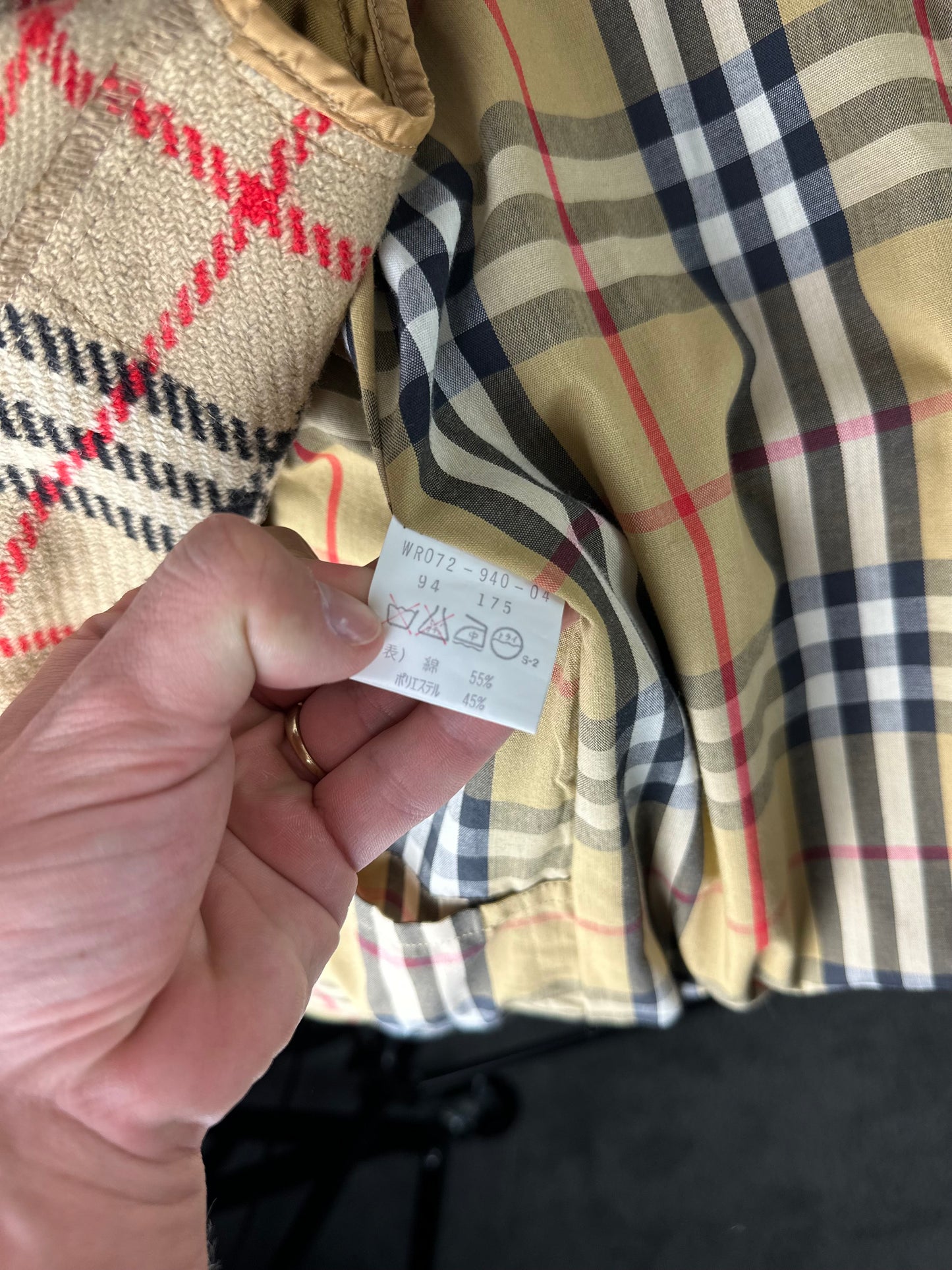 Vintage Burberry Trench Coat Size 50 L With Lining