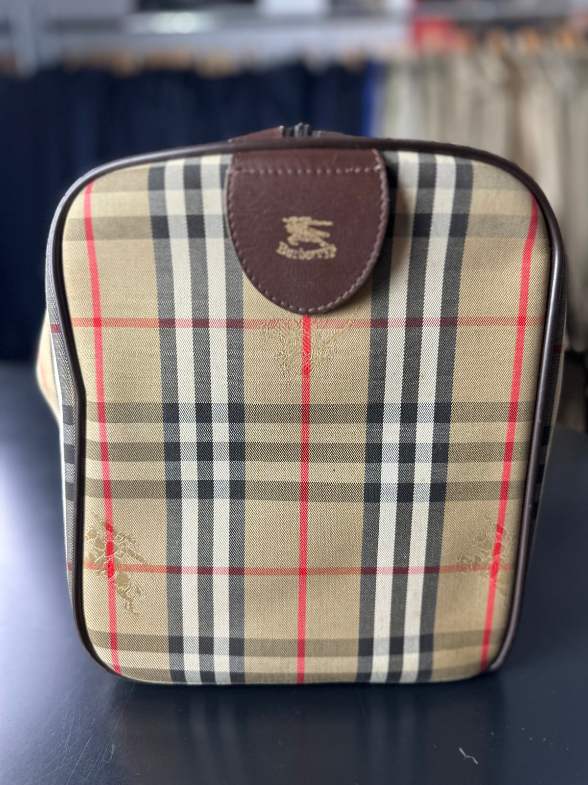 Vintage Burberry Nova Check Boston Bag