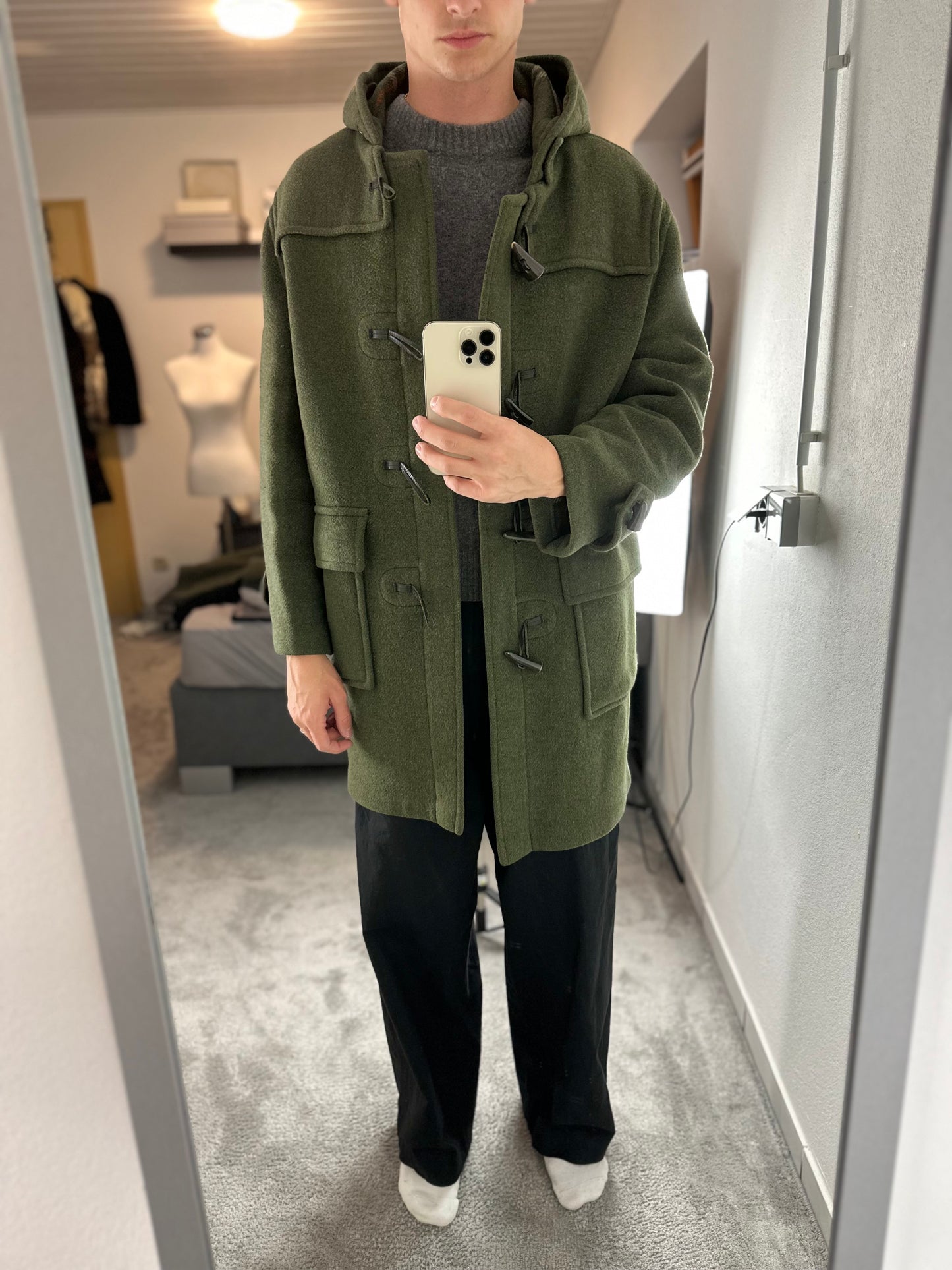 Vintage Burberry Duffle Coat Size 48 M