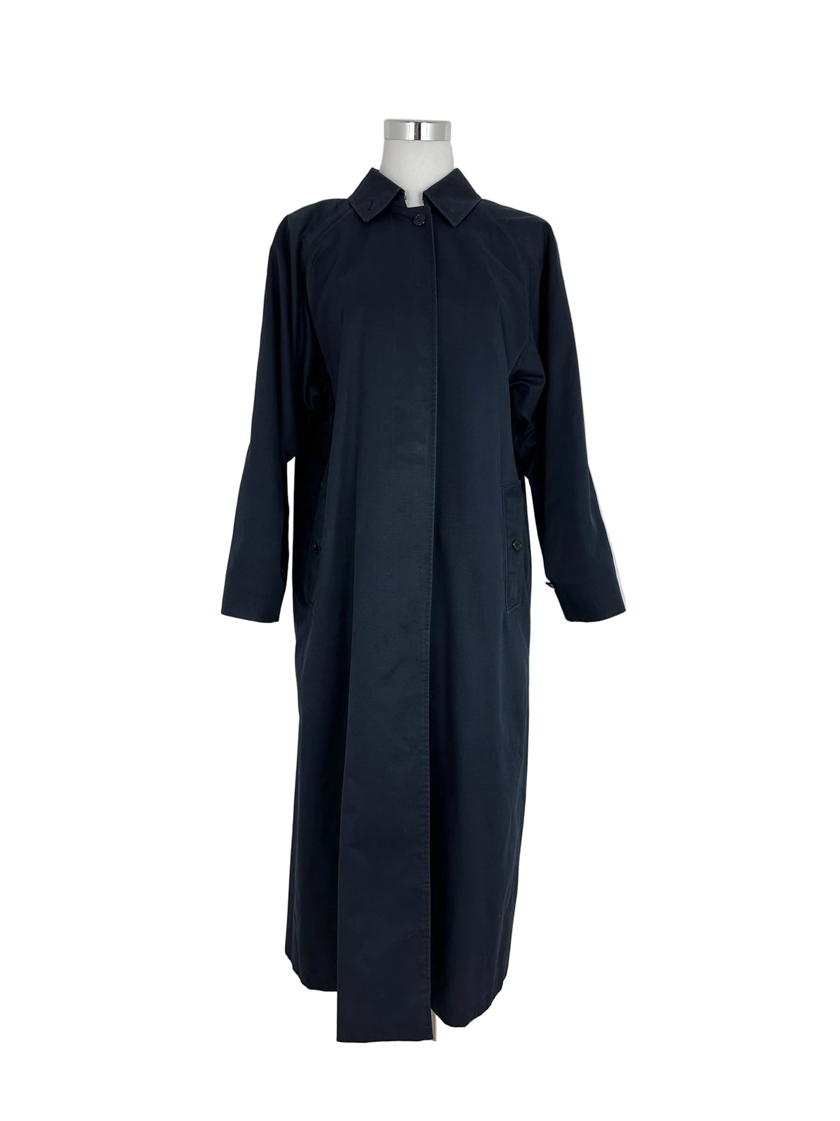Vintage Burberry Car Coat Navy Size 14 L