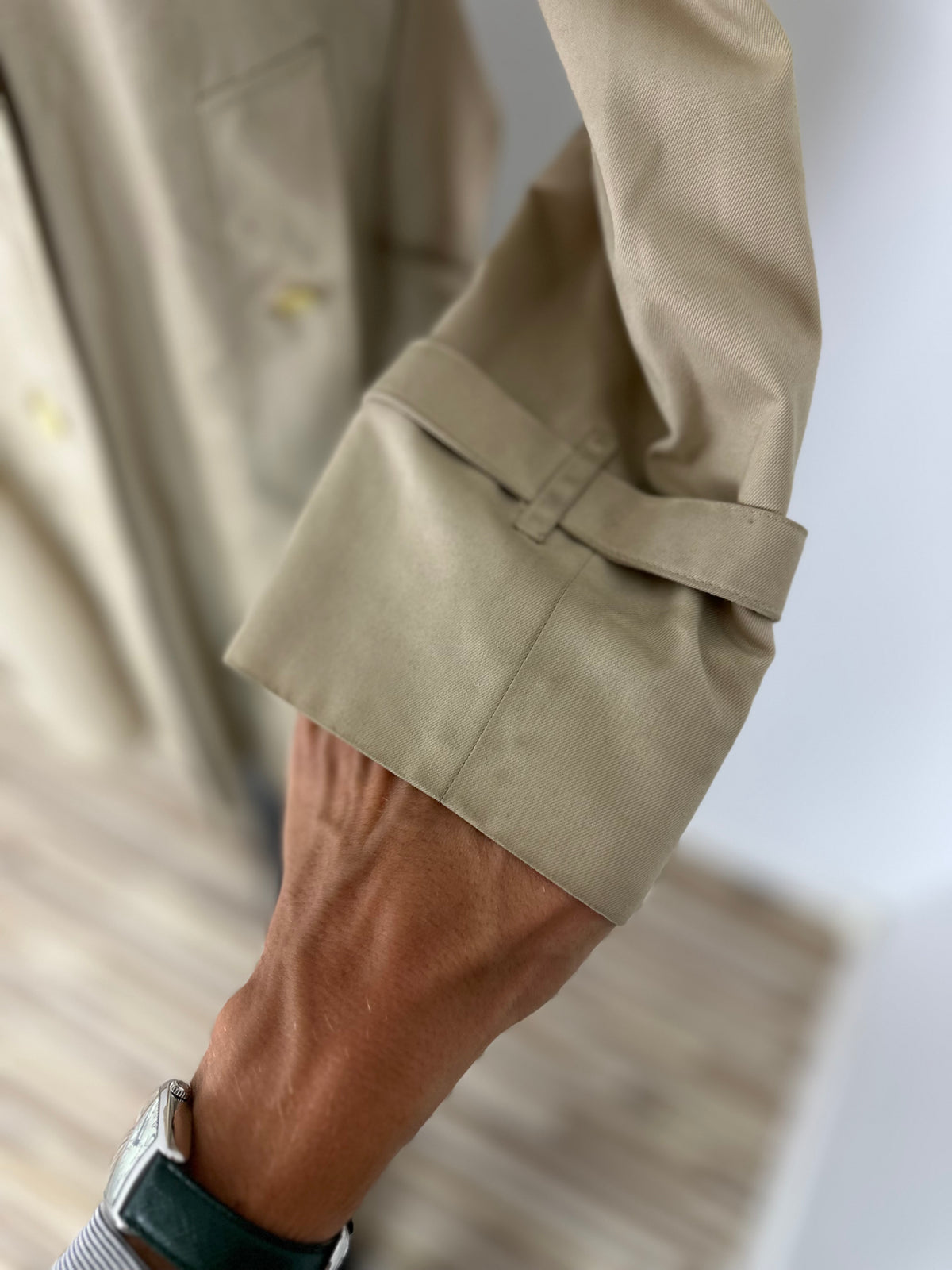 Vintage Burberry Trench Coat Creme Size 10 S