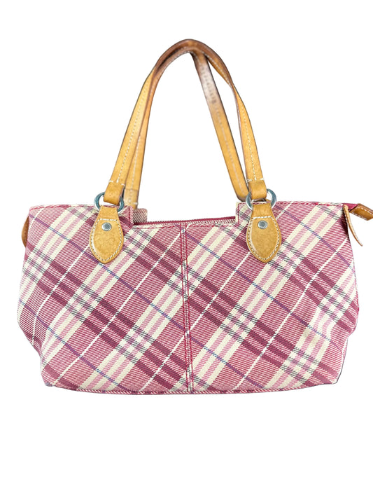 Vintage Burberry Plaid Nova Check Tote Bag