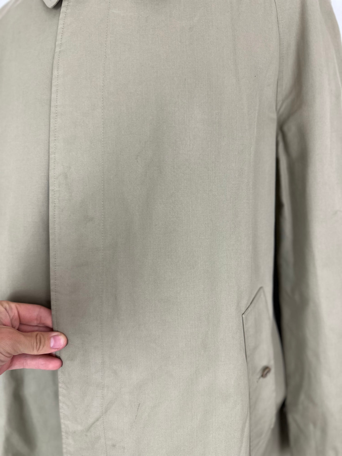 Vintage Burberry Car Coat Oliv Size 58 XXL