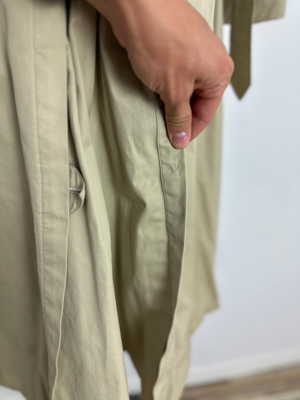 Vintage Burberry Trench Coat Creme Size 10 S