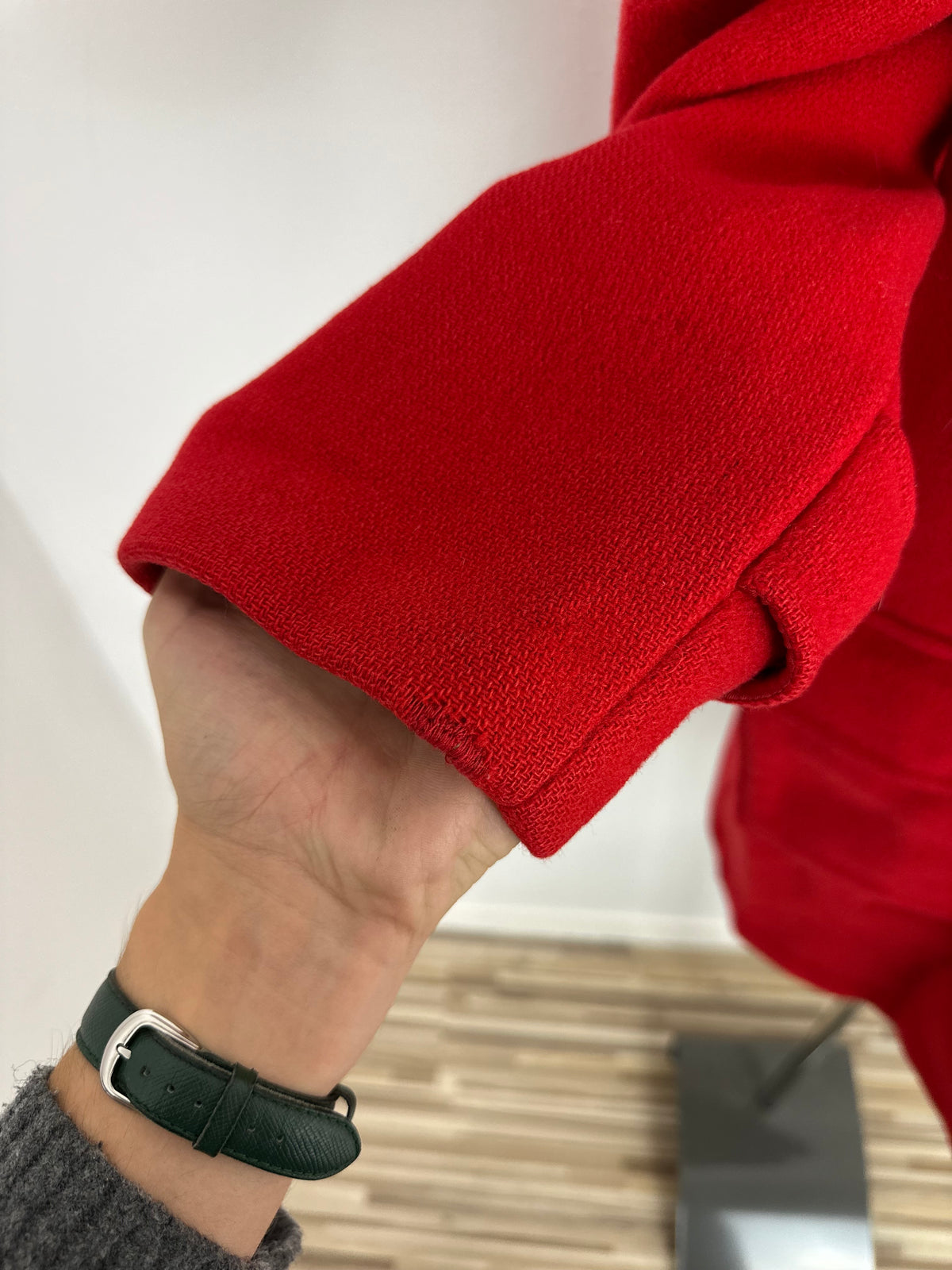 Vintage Burberry Duffle Coat Red Size 12 M